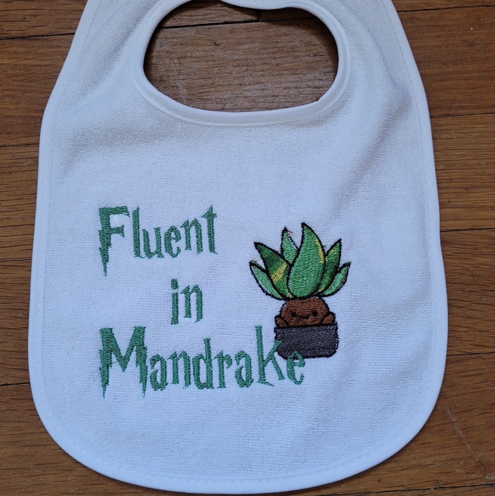 Embroidered bib